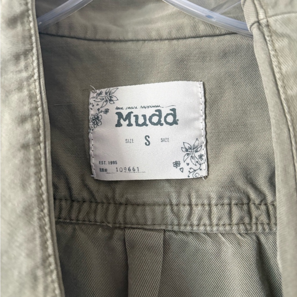 Green Hooded Vest with Drawstring - Picture 3 of 4